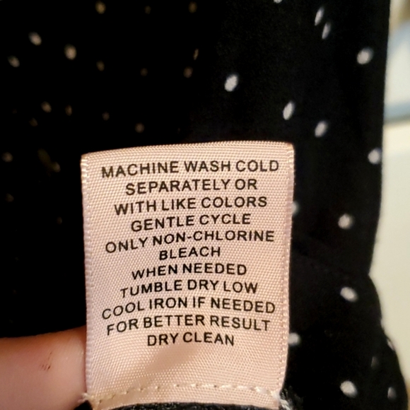 Philosophy Black and White Polka Dot  Button Down Collar Dress - Picture 13 of 16